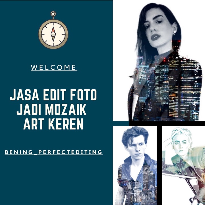 Jasa Edit Foto Jadi Mozaik ilusi art mantap keren~ Bening_PerfectEditing