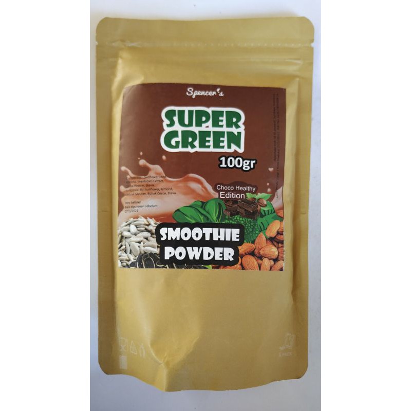 

super green smoothie powder choco healthy