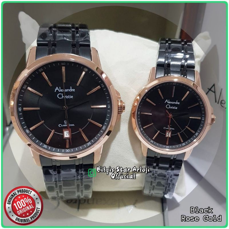 Alexandre Christie Couple Ac 8636 Classic Steel Black Original