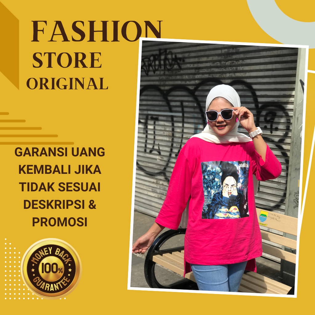 Kaos Oversize Wanita Hijab Aldira Terbaru / Kaos Oversize / Baju Wanita / Baju Oversize / Pakaian Wa