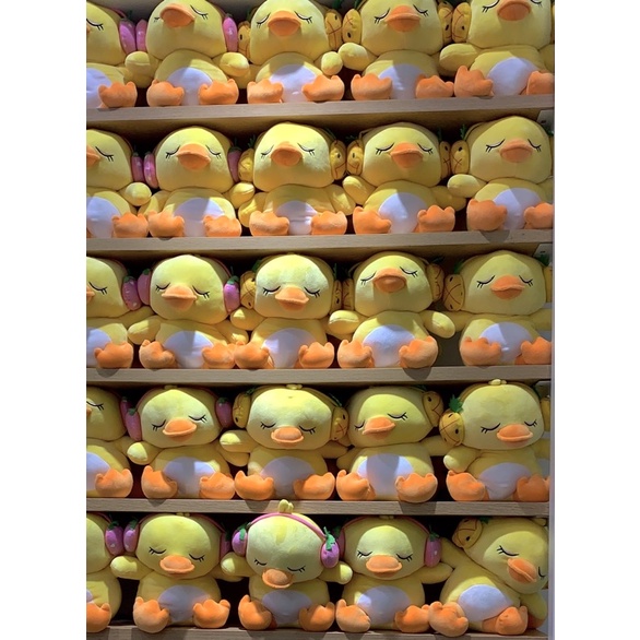 MINISO Boneka Lucu Plush Toy duck earphone fruity