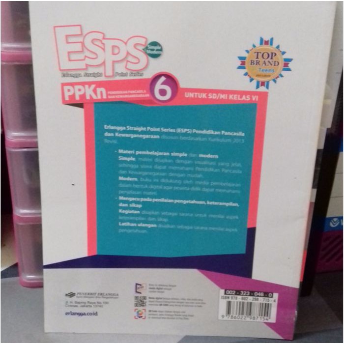 best seller esps ppkn 6 untuk sd/mi kelas vi ( k13n ) erlangga