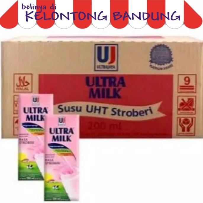 

(BISA COD) Ultra Milk 200ml Strawberry Susu UHT 200 ml Stroberi - 1 Dus TERLENGKAP Kode 746