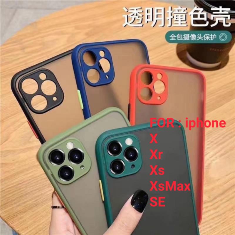 Case Iphone X XR Xs XsMax Max Lens Full Matte Hardcase Elegan warna warni Casing Cover Aerocase