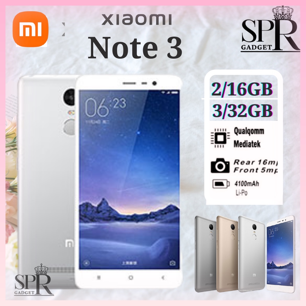 HP MURAH Xiaomi Redmi Note 3 2/16 - 3/32GB 4Glte