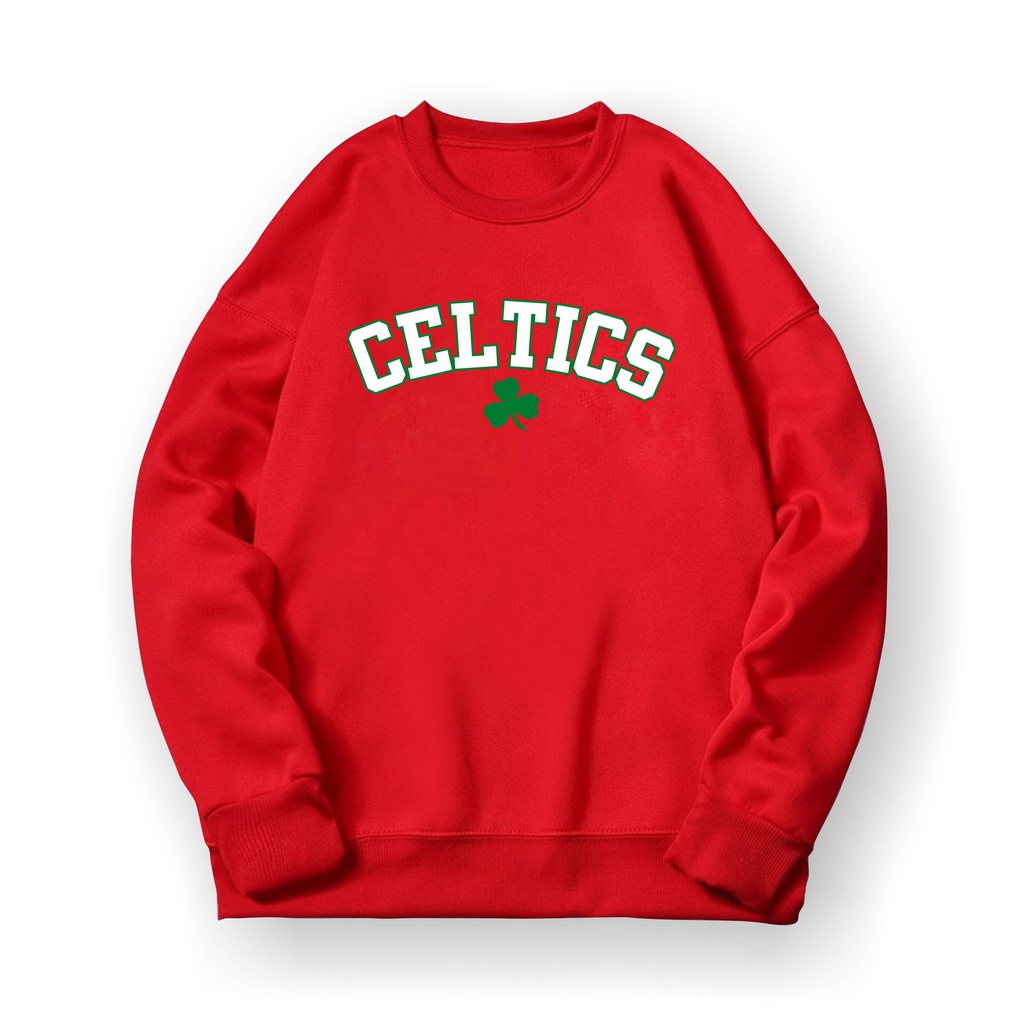 CELTICS Basic Sweater II CELTICS Sweater Crewneck II Sweatshirt SIZE M - XL ( Pria &amp; Wanita / Anak &amp; Dewasa )
