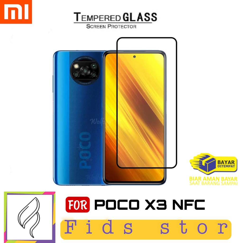 PROMO Tempered Glass Xiaomi POCO X3 Pro, POCO X3 NFC, POCO X3, NEW-HOT TG Layar FULL COVER Black