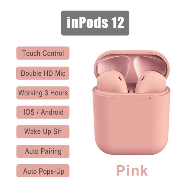 Inpods makaron i12 headset bluetooth wireless inpods 12