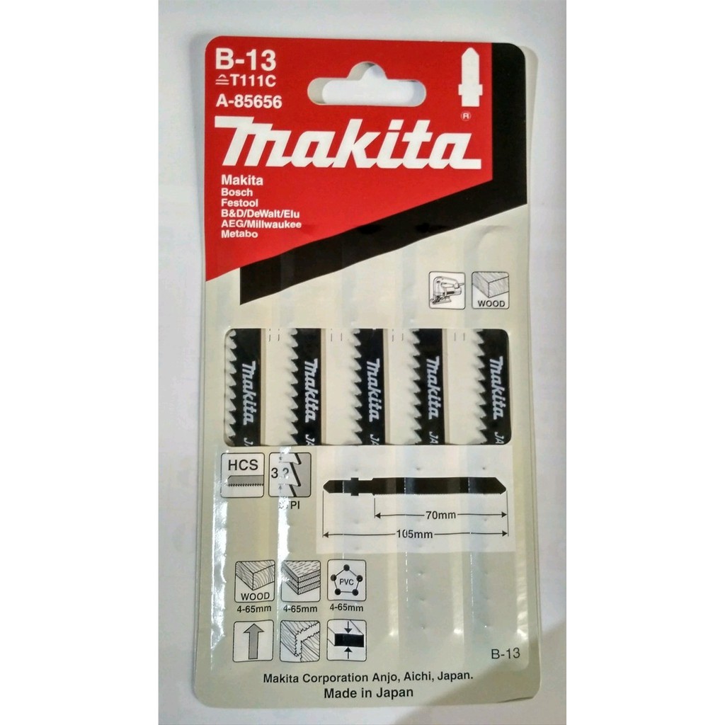 Mata Jigsaw Makita SET 4pcs T Shank Blade Pedang Pisau Gergaji Ji