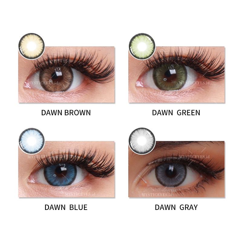 [✅COD] MYSTICEYES SOFTLENS DAWN SERI LENSA KONTAK NORMAL 14.5 MM