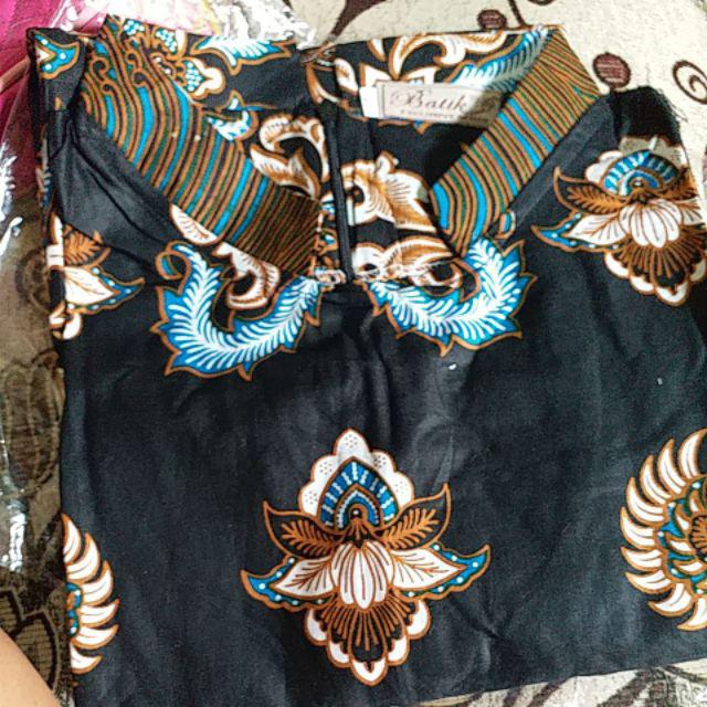 Terlaris Serut Genes Jelita Tunic Navbor Yelbor Whitbor Creambor Tunik Batik Modern Hrb030 D