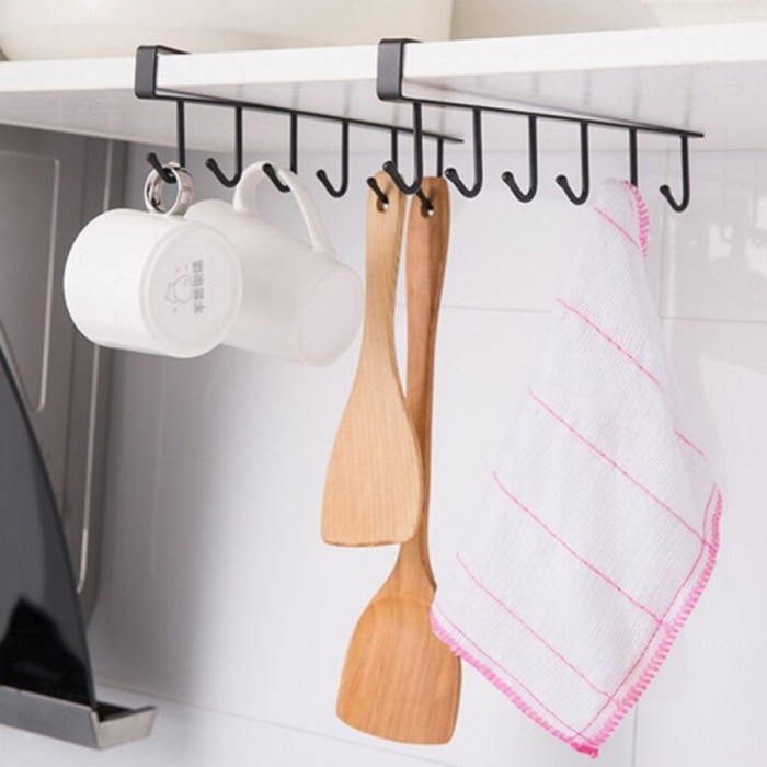 Rak Gantung Multifunction 5 Hooks Kitchen Organizer