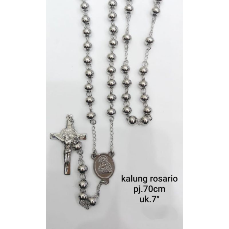 Kalung Rosario Silver Titanium28