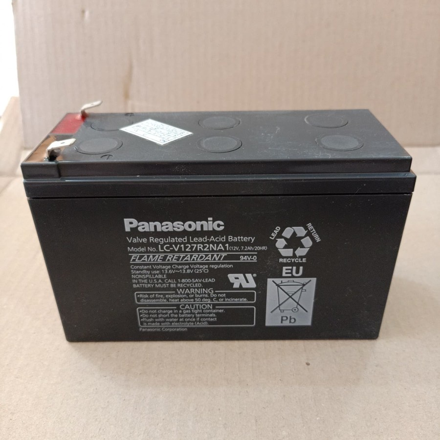 Aki Accu Baterai UPS Kering VRLA Panasonic 12v 7.2Ah 7Ah Aki Kering