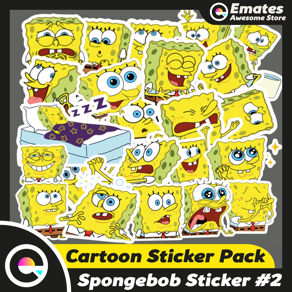 

[ISI 25 PCS] Stiker Sticker Aesthetic Spongebob Suarepant #2 | Stiker Aesthetic Sticker Lucu