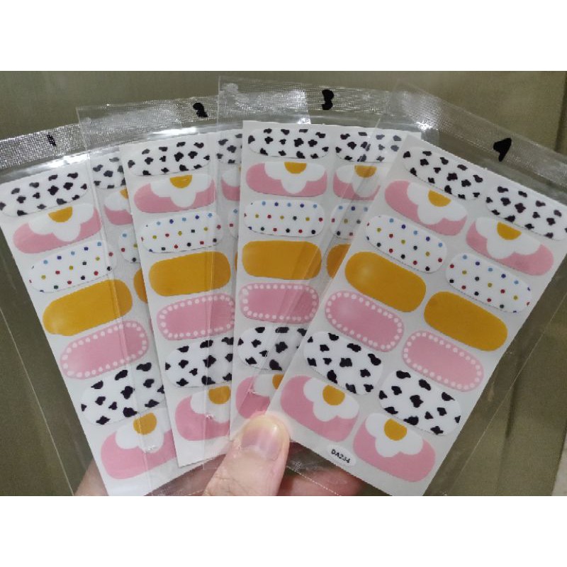 ADA CACAT | Stiker Kuku High End Motif Kartun 3D Nail Sticker 14 PCS