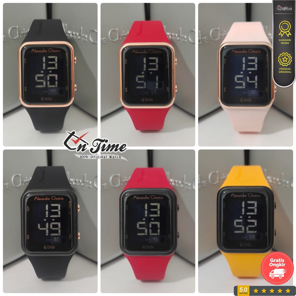 Alexandre Christie AC 9361 LH Jam Tangan Wanita Digital Original