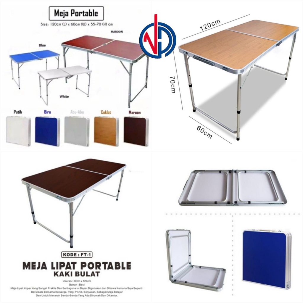 MEJA LIPAT CARRY PORTABLE / MEJA JUALAN / MEJA SERBAGUNA VD