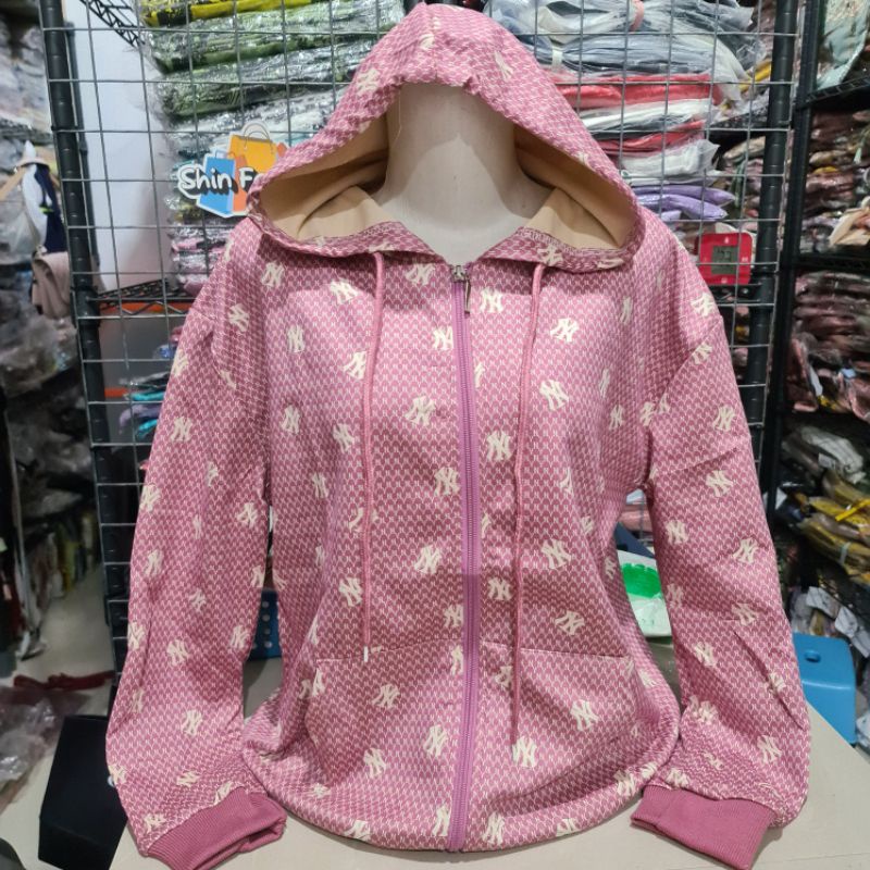 Jaket Suede Import Wanita Fashion XL Besar-NY FF Pink