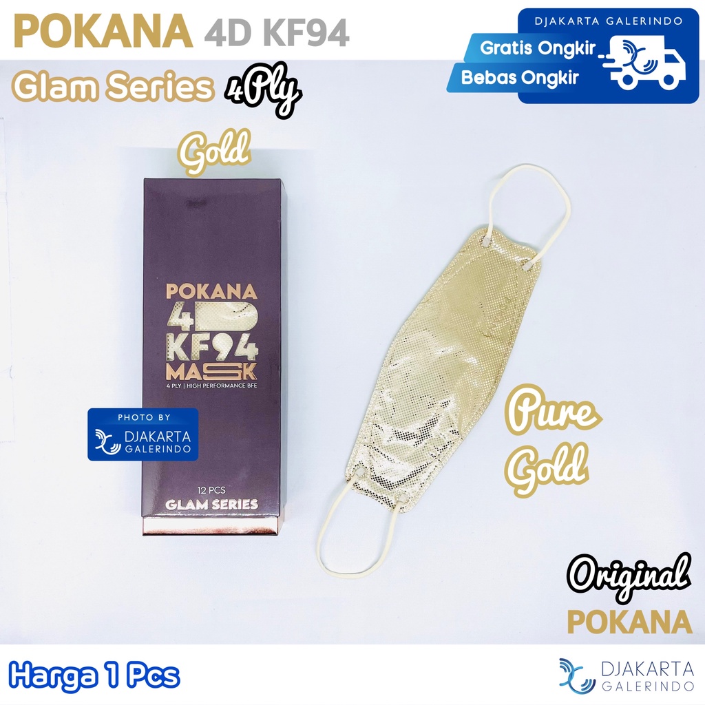 Masker POKANA 4D KF94 Marble / Marbel Glam Series Original Pokana