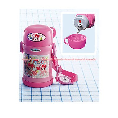 Zojirushi SCZS45 PA Botol Minuman Dengan Tali Pink Botol Minum Anak Termos