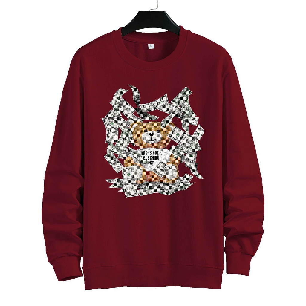 SWEATER UNISEX ( MONEY BEAR )PRIA DAN WANITA  SWEATER JUMBO,