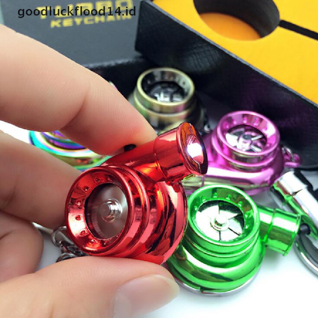 [OOID] 1Pc Mini Turbo Turbocharger Spinning Turbine Car Interisor Accessorie Keyring ID