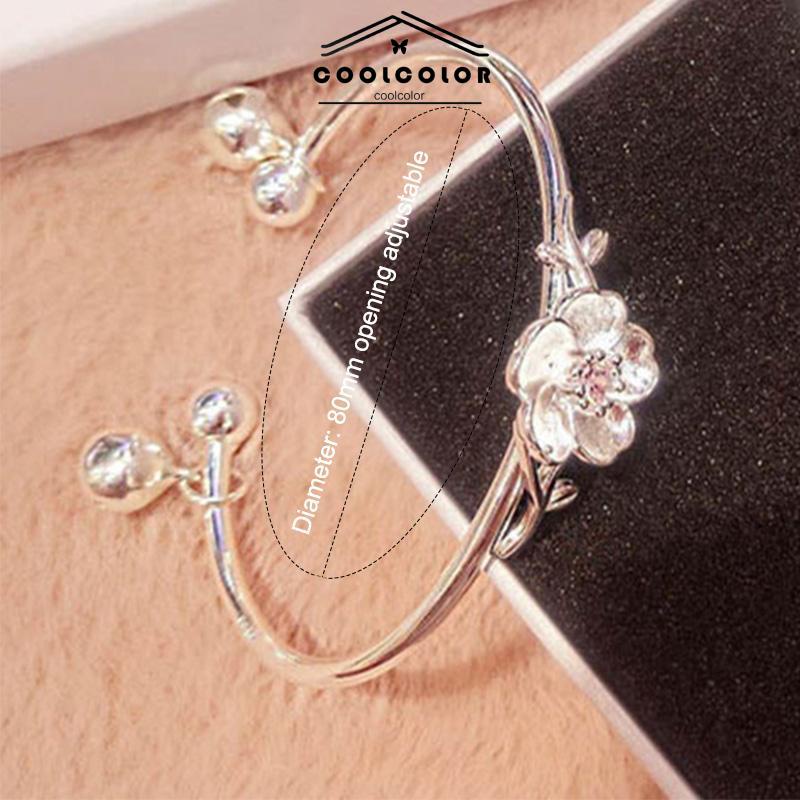 COD❤️Gelang Bell Pelajar Wanita Sederhana Pacar Pasangan  Hadiah Ulang Tahun Bunga Cherry Blossom Aksesoris Fashion Wanita Perhiasan Fashion Simple Murah