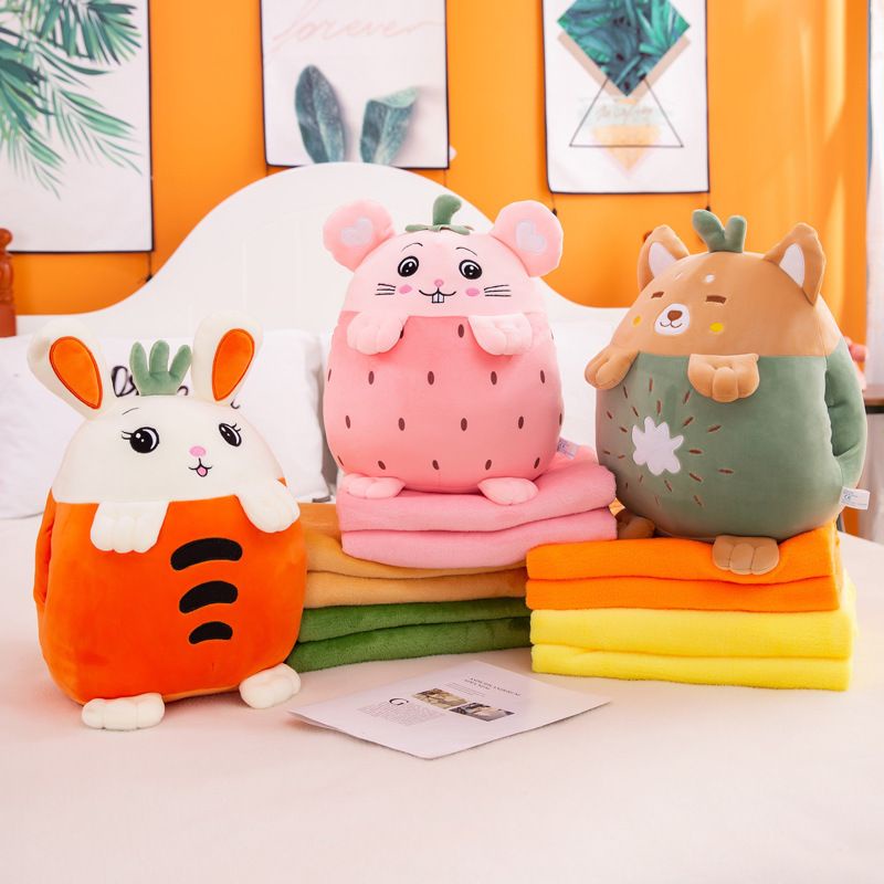 Bantal Selimut Boneka 4 in 1 Balmut Lucu Impor/Boneka Selimut Penghangat Tangan Impor /Bantal Travel