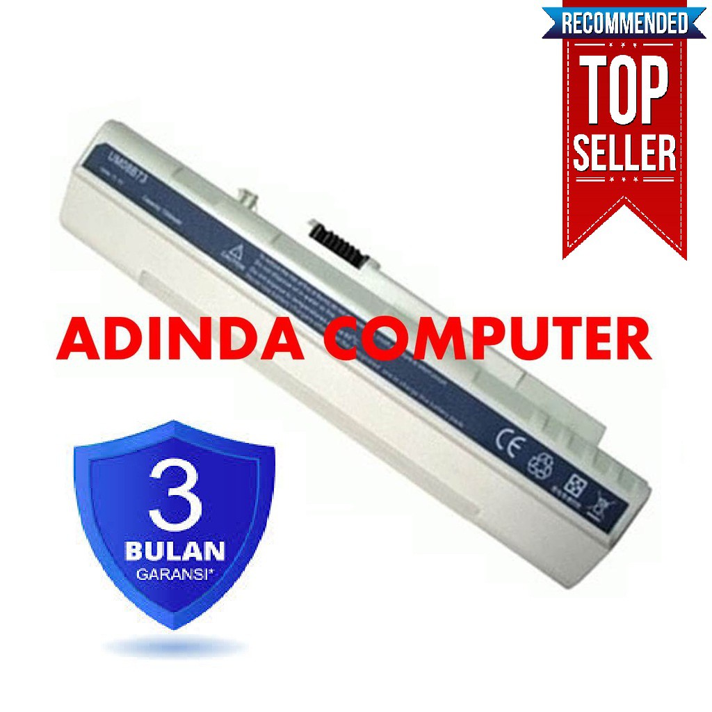 Baterai Acer Aspire One D150 D250 AOD250 571 AO571 AOD571 8.9 10.1 ZG5 A100 A110 A150 Putih