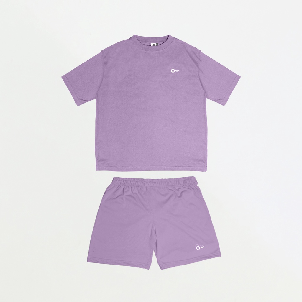 JOHNJILL - Kaos Oversize Short Sleeve &amp; Short Pants - Basic Set