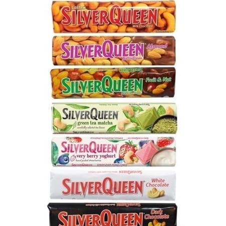 

SilverQueen Milk Chocolate with Cashew Almond 62 gram / 68 / 65 gram