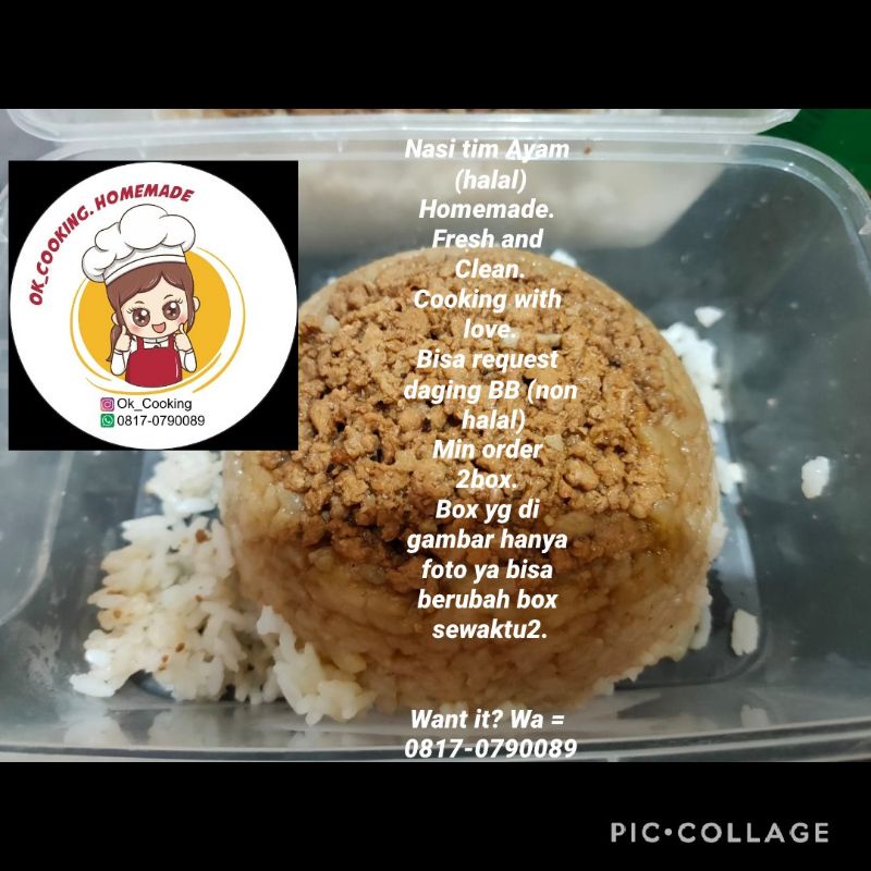 

Nasi tim ayam cincang