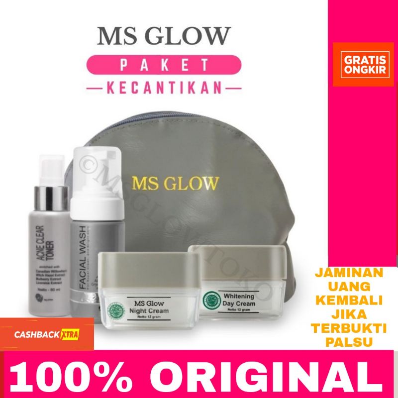 MS GLOW FREE GIFT | MS GLOW PAKET BASIC ORIGINAL | PAKET ACNE | PAKET WHITENING | PAKET LUMINOUS | P