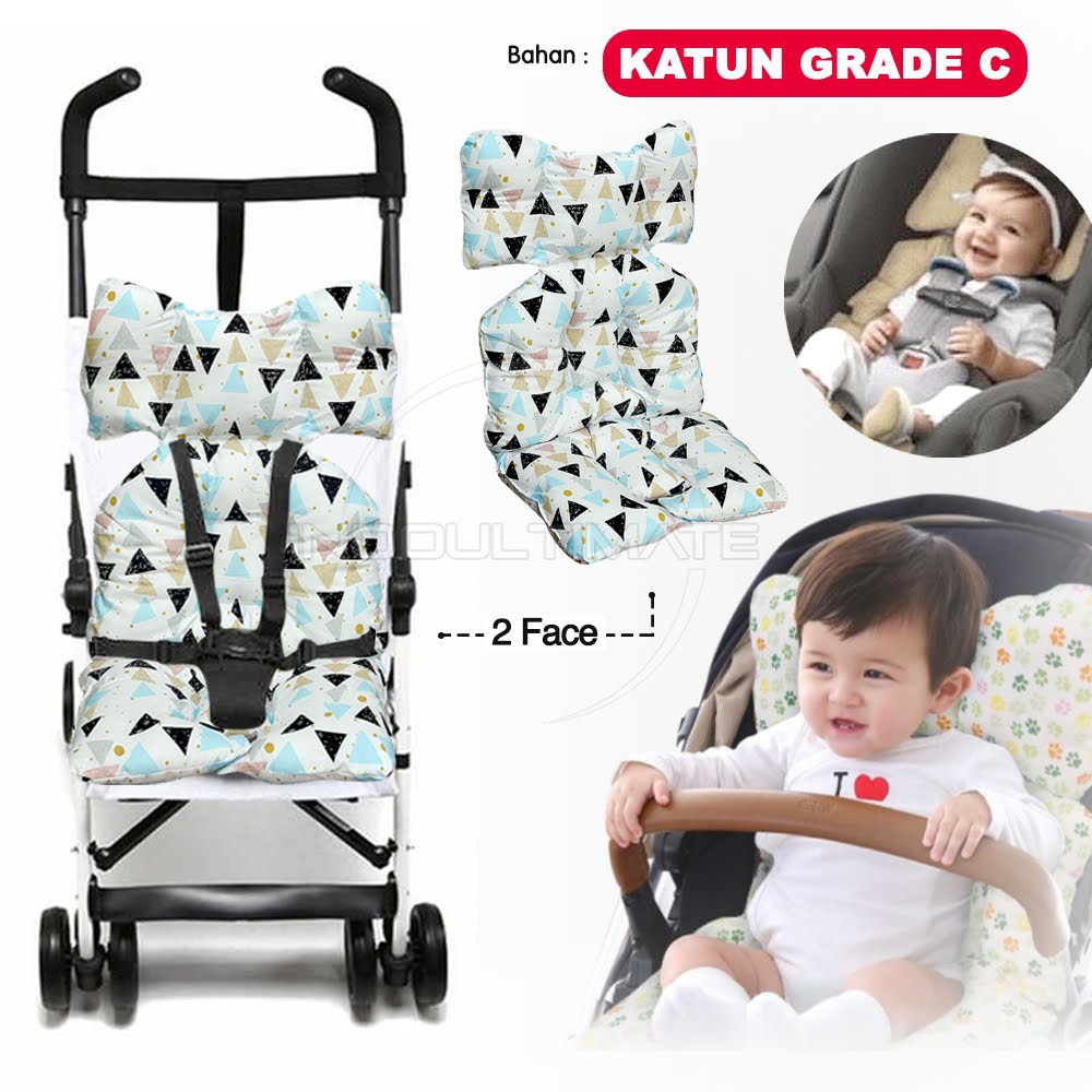 Alas Stroller Bayi Universal 4in1 Car Seat Bouncer 5 Lubang Seat Padding Baby Alas Kursi Makan Baby Car Seat Stroller Pad Alas Car Seatpad ASB-03