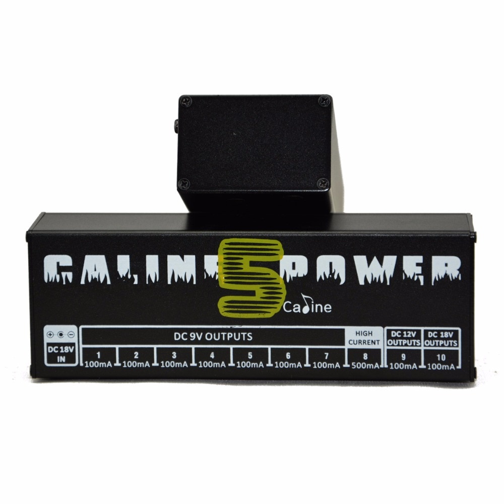 Caline Power Supply 10 Isolated Output EU Plug for Guitar Effect Pedal - CP-05 - Black