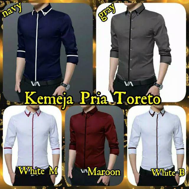 CLEARANCE SALE / Kemeja Pria Lengan Panjang Kemeja Toreto