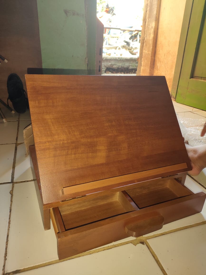 Easel Meja Laci / Drawer + Wooden Board