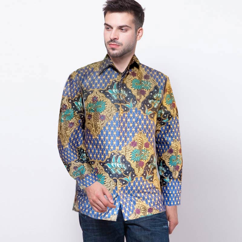 Kemeja Batik Lengan Panjang Motif Blarak