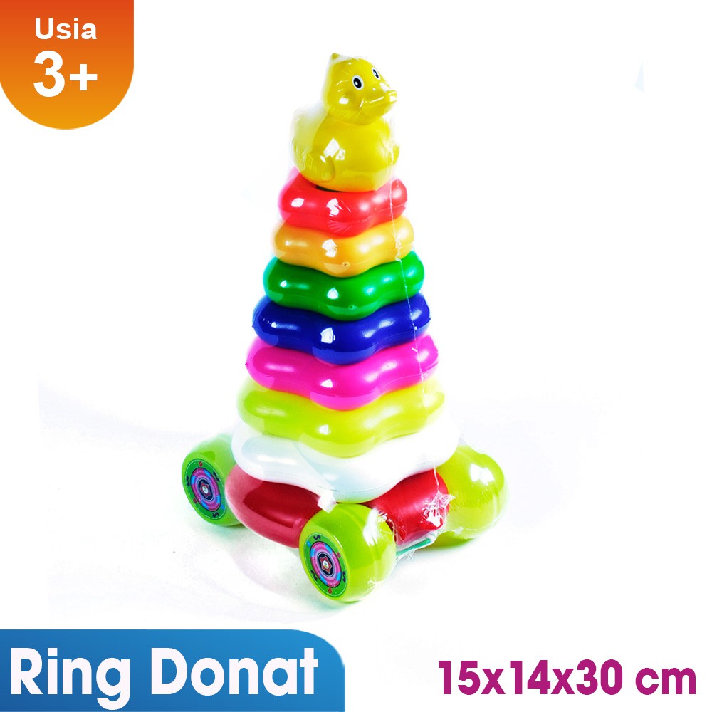  Mainan  Anak  Ring  Donat Bebek Full Color Mainan  Edukasi 