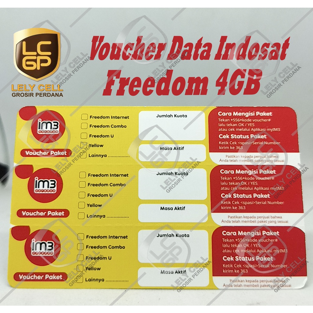 Voucher Indosat Freedom combo 6GB