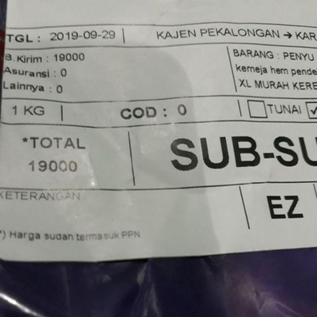 Penyu Batik Hrb026 Kenongo Kemeja Hem Pendek Padi Pekalongan M L Xl Murah Keren Bati Pria Wajik Biru