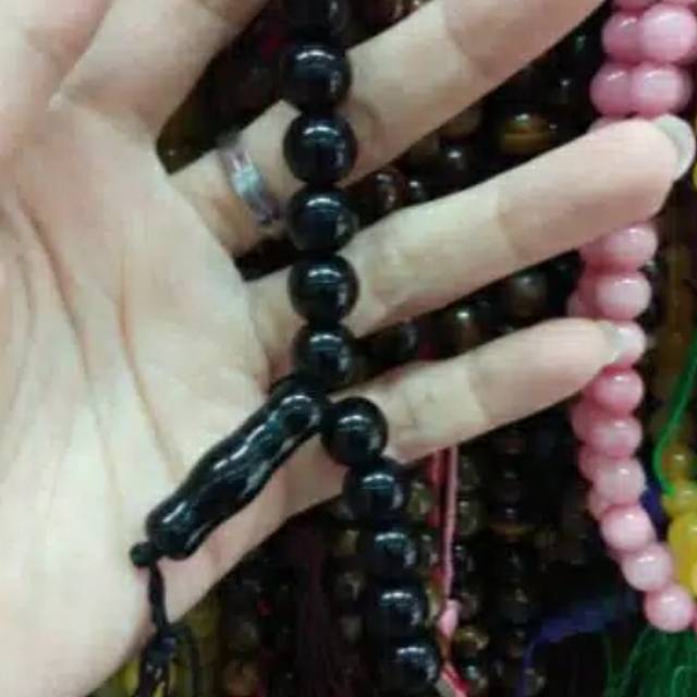 Tasbih Batu Alam Warna Hitam