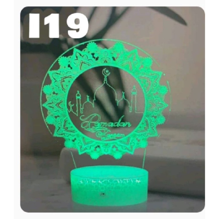 DISC% Lampu Hias 3D LED ALLAH , Ayat kursi, Allohuakbar , Alquran , Muhammad , ka'bah,ramadhan