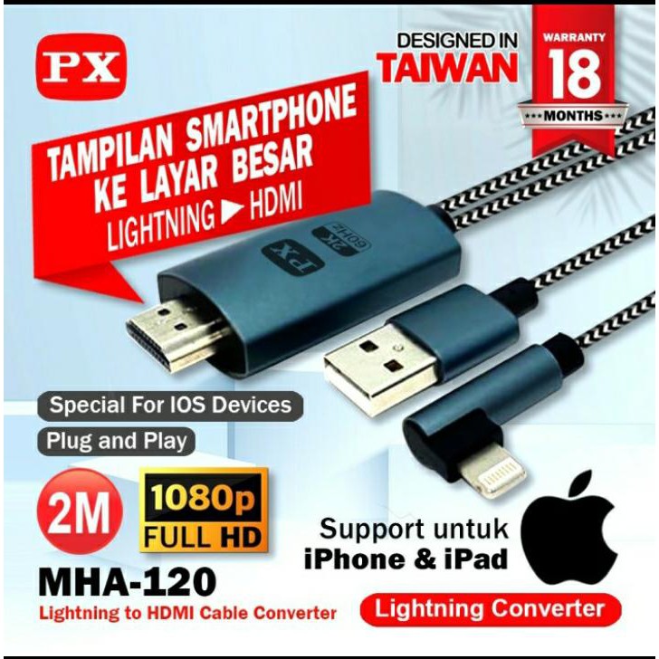 Jual KABEL LIGHTNING IPHONE 5 6 IPAD 4 MINI AIR PRO KE HDMI LCD TV