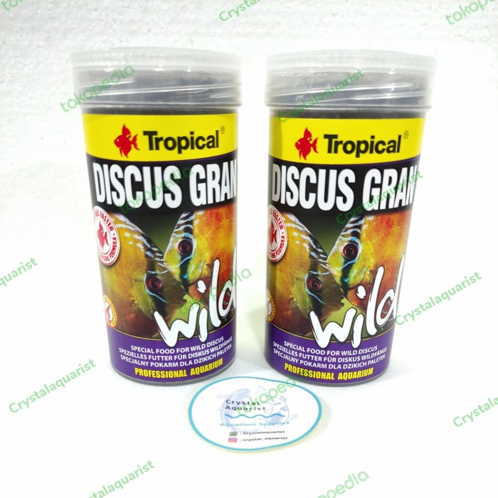 Pelet Ikan Discus Makanan Ikan Tropical Discus Wild Gran 250 ML
