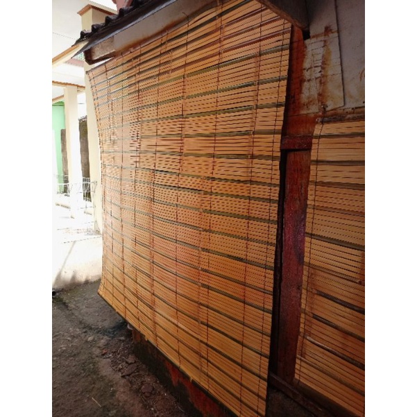 Jual Tirai Bambu Gulung Outdoor Krey Anti Air Dan Tahan Panas Tirai