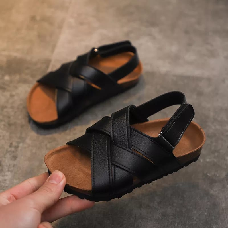 SANDAL KASUAL ANAK SILANG 3 GESPER BELAKANG AN 03