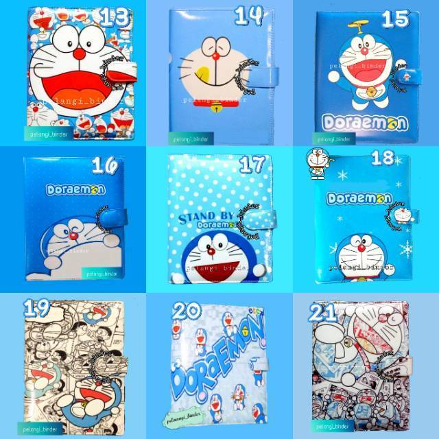 

Binder printing custom motif karakter lucu doraemon A5 B5