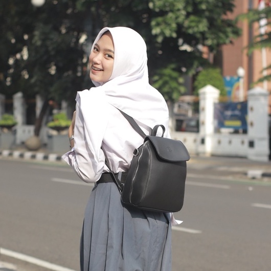 Mini Backpack Escortbags - PRK - HITAM KREM KOPI COKLAT